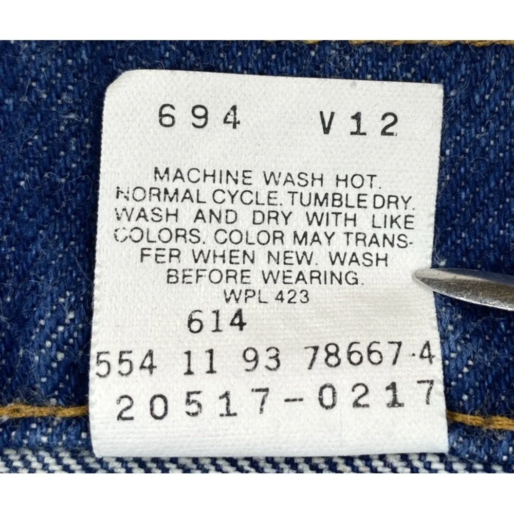 Levi's Men's 517 Orange‎ Tab Denim Blue Jeans 36x31 (Actual 34x31) Vintage USA